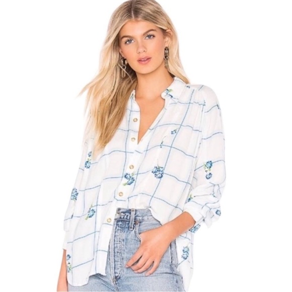 FREE PEOPLE Window To My Heart Button Down Top - Picture 11 of 11